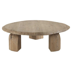 Tiernan Reclaimed Oak Round Coffee Table Woodtone - Light Brown by Uttermost - View 1