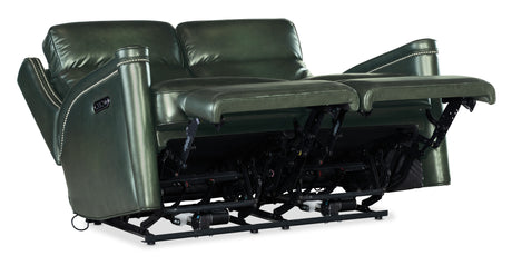 Hamilton Power Loveseat With Power Headrest - Dark Green by Hooker Furniture - View 3