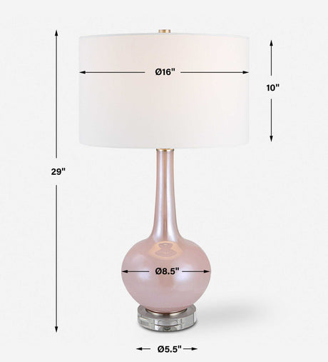 Rosa Table Lamp - Pink by Uttermost - View 8