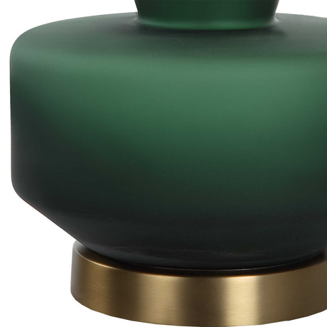 Trentino Table Lamp Dark Emerald Green - Dark Green / White by Uttermost - View 8