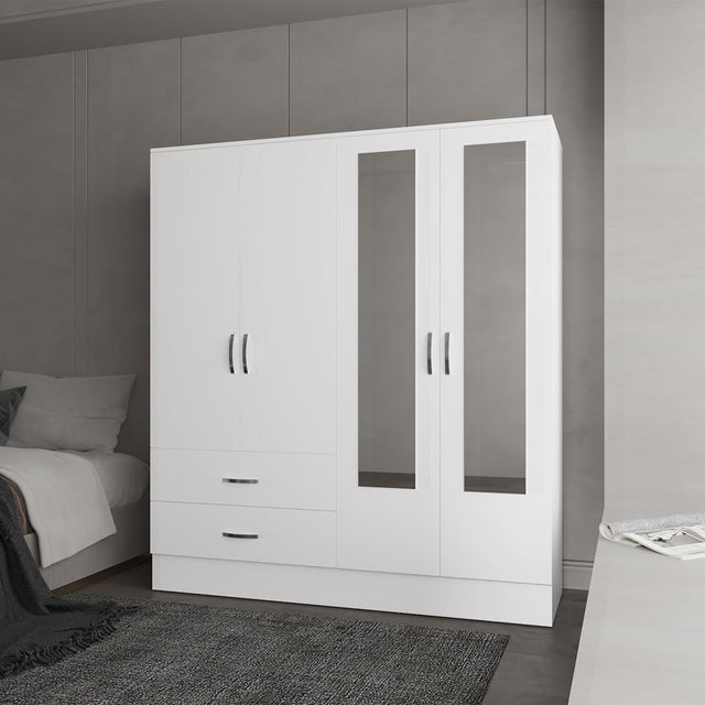 Armoire Ron, Bedroom, White - sold by Home Elegance USA