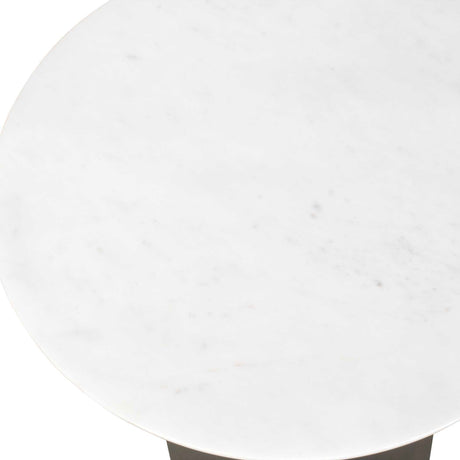 Olso Outdoor Accent Table Bronze / White - Dark Brown / White by Uttermost - View 3