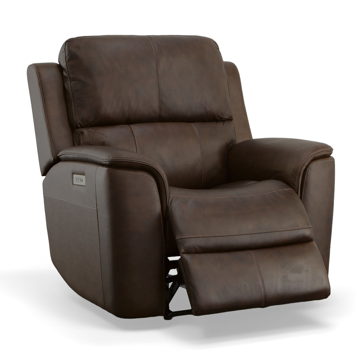 Henry Power Recliner With Power Headrest & Lumbar - Burnt Umber | Flexsteel