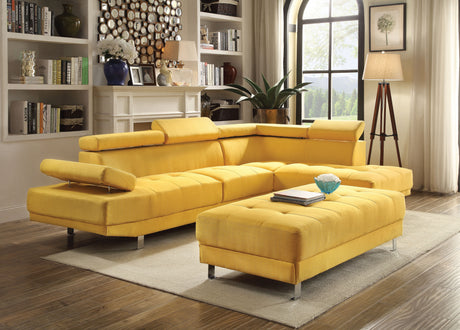 Riveredge G446-SC Sectional  ( Without Ottoman) , YELLOW - sold by Home Elegance USA