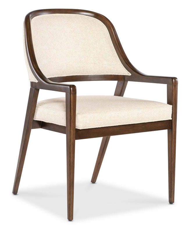 Archives Upholstered Arm Chair - Beige / Dark Brown by Hooker Furniture - View 1