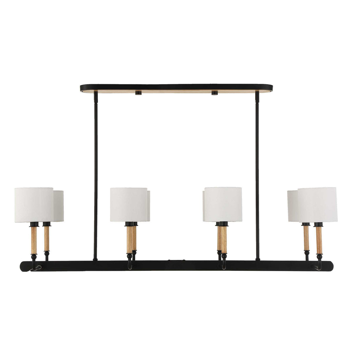 Franconia 8 Light Pendant - Black / White by Uttermost - View 3