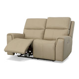 Jarvis Power Reclining Loveseat With Power Headrests - Parchment | Flexsteel