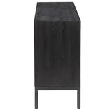 Aiken 2 Door Cabinet Dark Walnut - Black / Light Brown by Uttermost - View 7