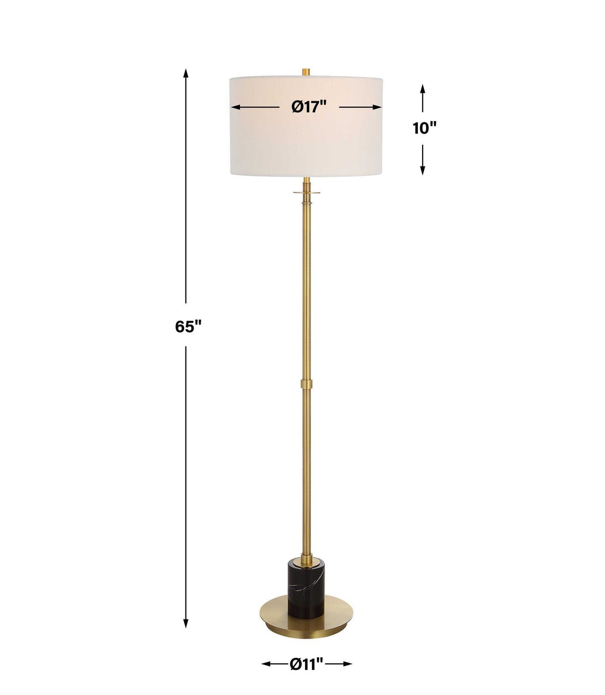 Guard Brass Floor Lamp - Yellow by Uttermost - View 8