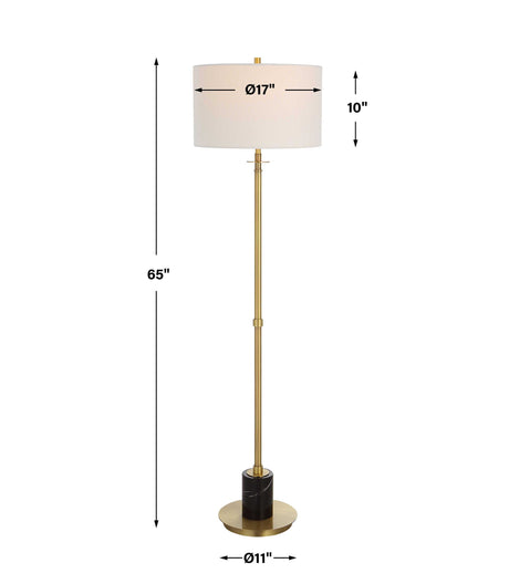 Guard Brass Floor Lamp - Yellow by Uttermost - View 8