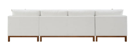 Valiant Ivory Chenille Sectional Sofa W/4 Pillows - sold by Home Elegance USA
