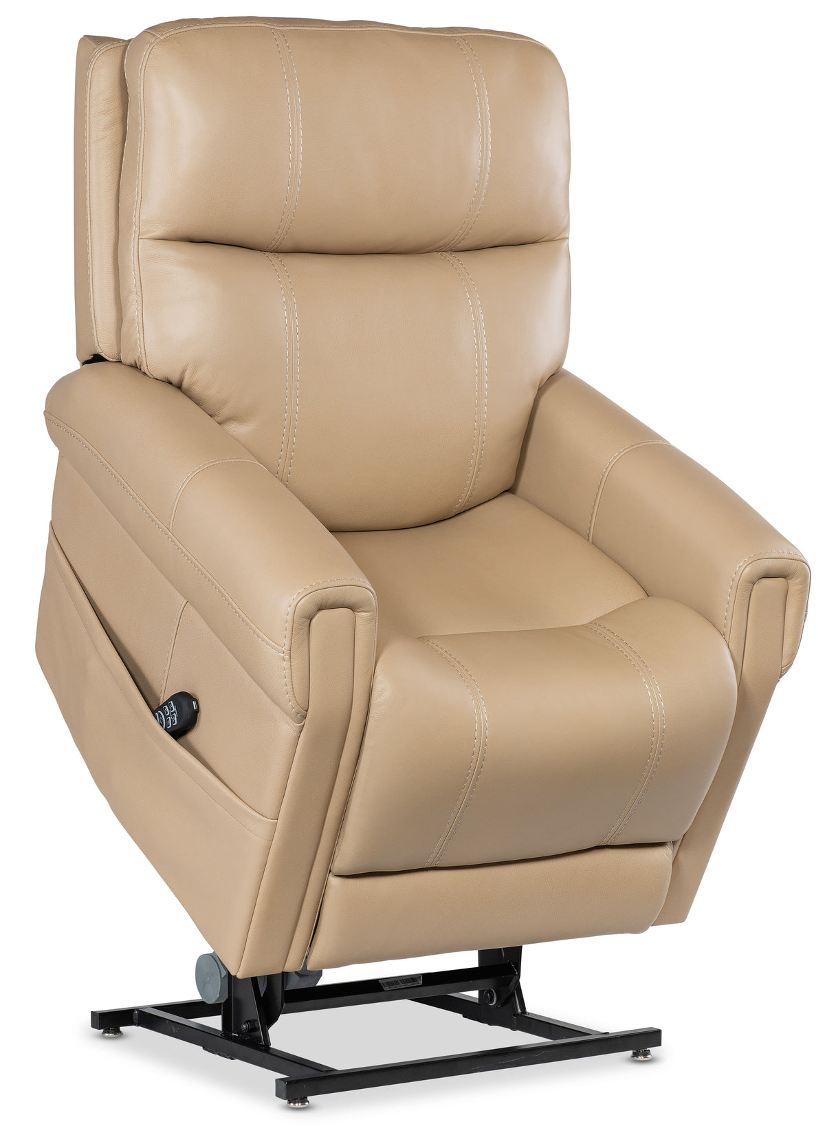 Carroll Power Recliner With Power Headrest, Lumbar & Lift - Beige by Hooker Furniture - View 9
