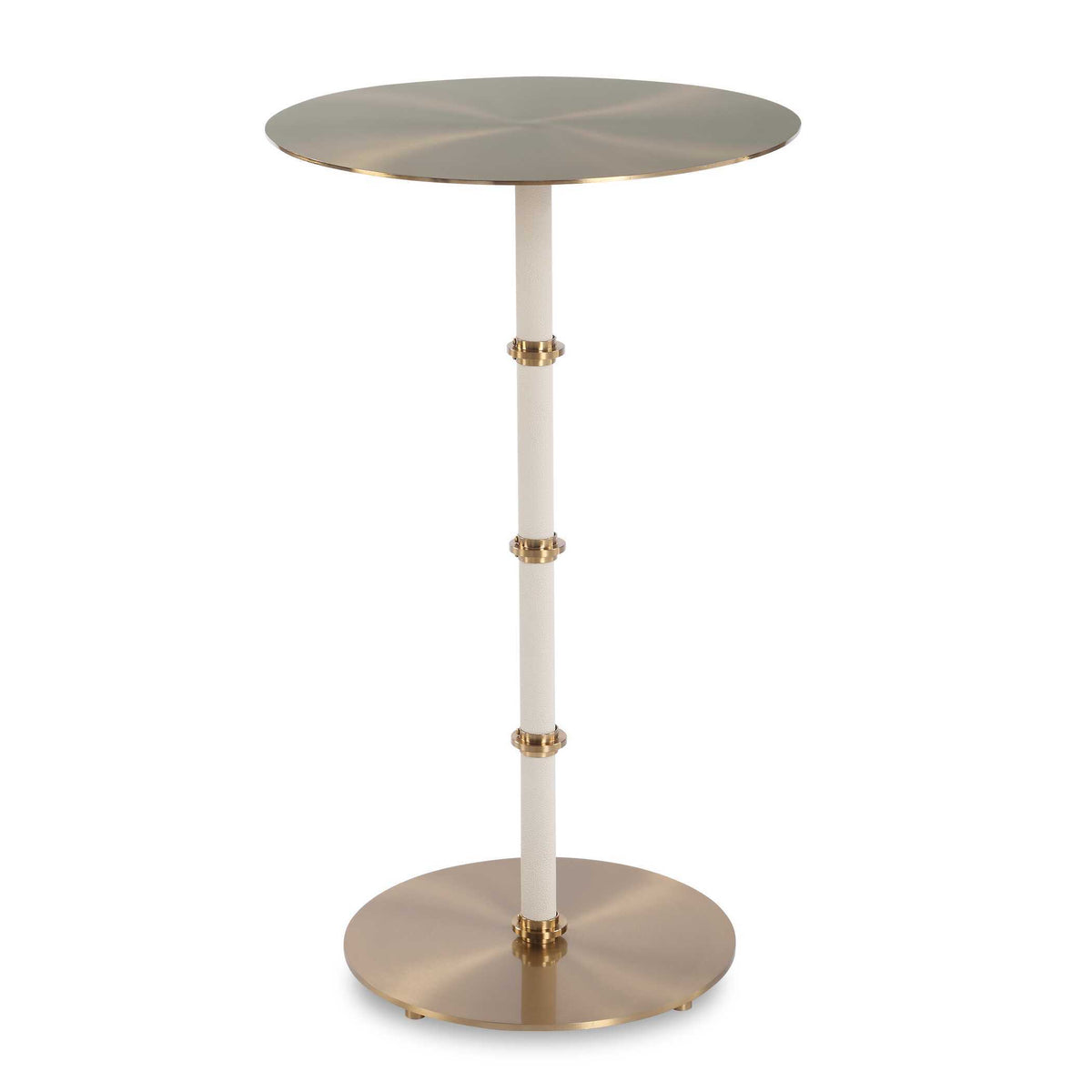 Cyprus Accent Table Brass / White - Gold / White by Uttermost - View 1