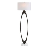 Sonic Open Oval Floor Lamp Bronze - Dark Brown by Uttermost - View 1
