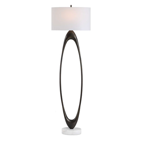 Sonic Open Oval Floor Lamp Bronze - Dark Brown by Uttermost - View 1