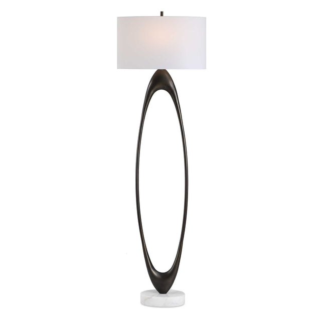 Sonic Open Oval Floor Lamp Bronze - Dark Brown by Uttermost - View 1