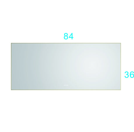 84x 36Inch LED Mirror Bathroom Vanity Mirror with Back Light, Wall Mount Anti - Fog Memory Large Adjustable Vanity Mirror - W1272103488 - image - 3