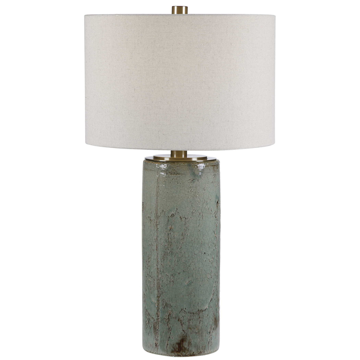 Callais Crackled Table Lamp Aqua - Green / Beige by Uttermost - View 1