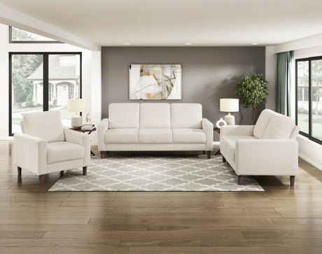 Modern Contemporary Sofa Set 3pcs Comfortable Sofa Loveseat Chair Beige Corduroy Upholstered Cushion Solid Wood Living Room Furniture