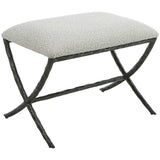 Brisby Fabric Small Bench - Light Gray by Uttermost - View 4