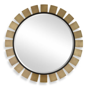 Toluca Round Mirror Brass - Gold by Uttermost - View 1