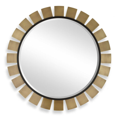 Toluca Round Mirror Brass - Gold by Uttermost - View 1