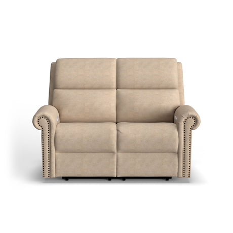 Bernard Power Fabric Reclining Loveseat With Power Headrest & Lumbar | Flexsteel