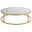 Radius Modern Circular Coffee Table - Gold by Uttermost - View 1