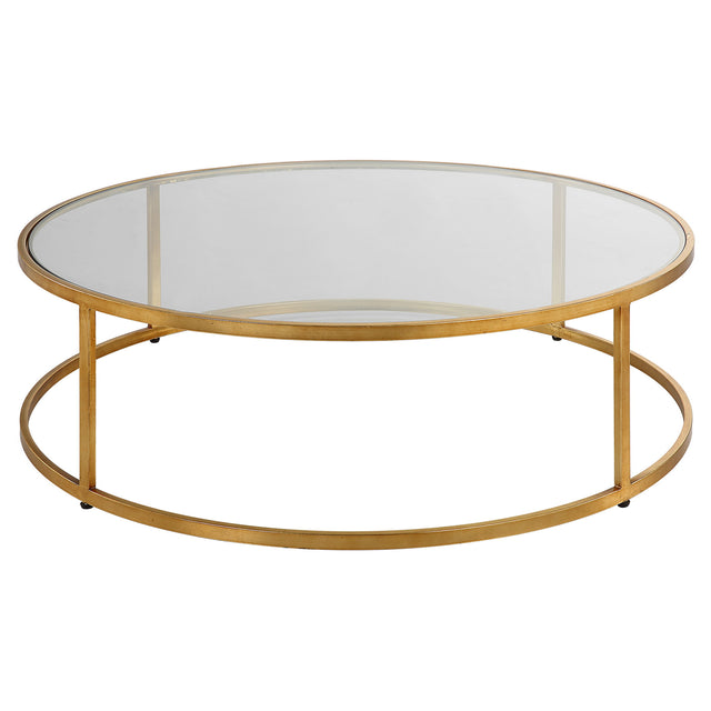 Radius Modern Circular Coffee Table - Gold by Uttermost - View 1