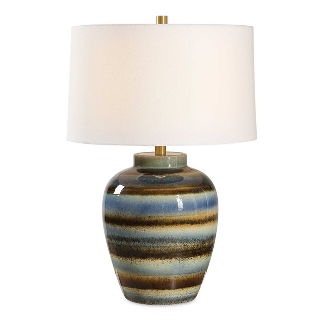 Judarn Table Lamp Blue / Brown - Blue / Dark Brown by Uttermost - View 1