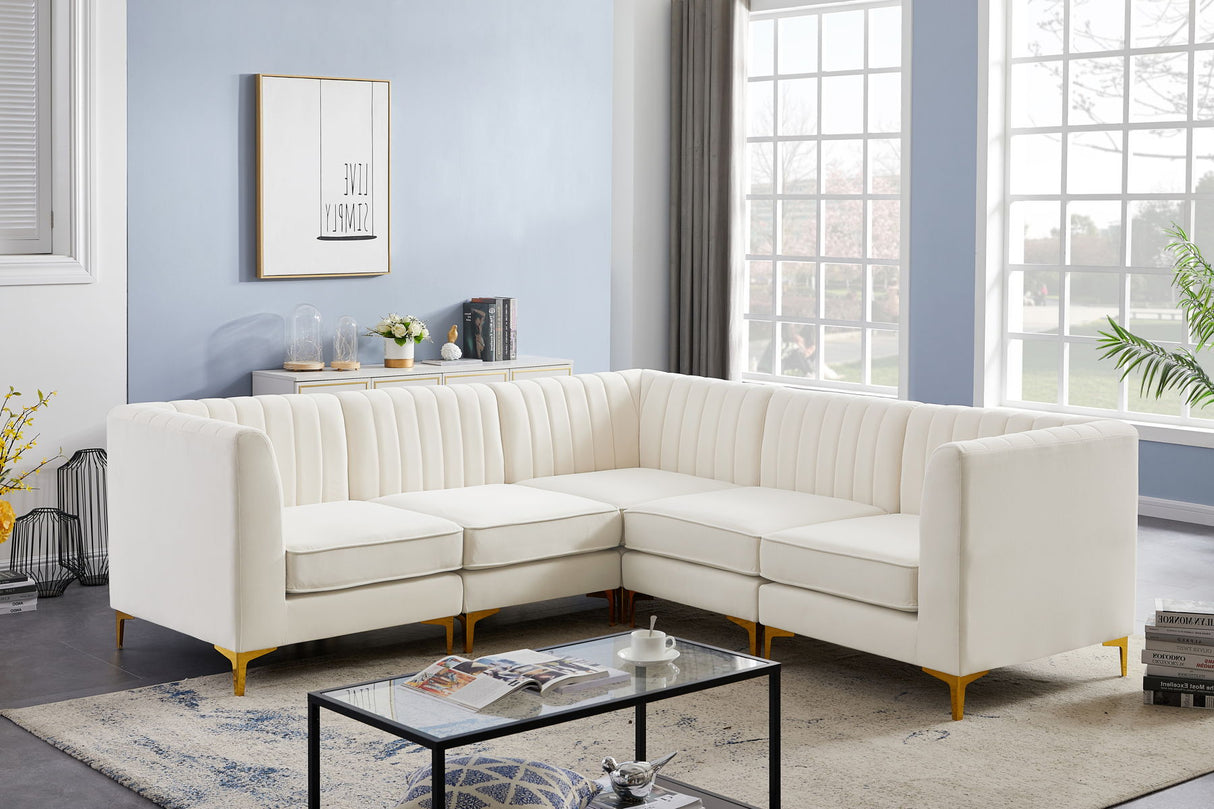 Alina - Modular Sectional - Cream - 604Cream - Sec5C - Home Elegance USA - 5