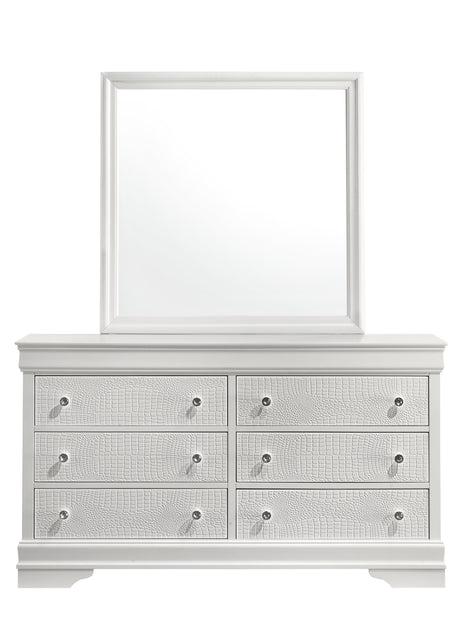 Blaze Upholstered Modern Style 4 Pc Queen Bedroom Set with LED Headboard Made with Wood in White(NJ INVENTORY) - sold by Home Elegance USA