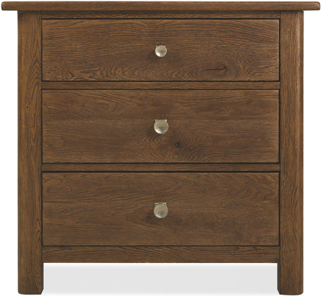Driftwood Three-Drawer Nightstand Medium Wood - Dark Brown by Hooker Furniture - View 2