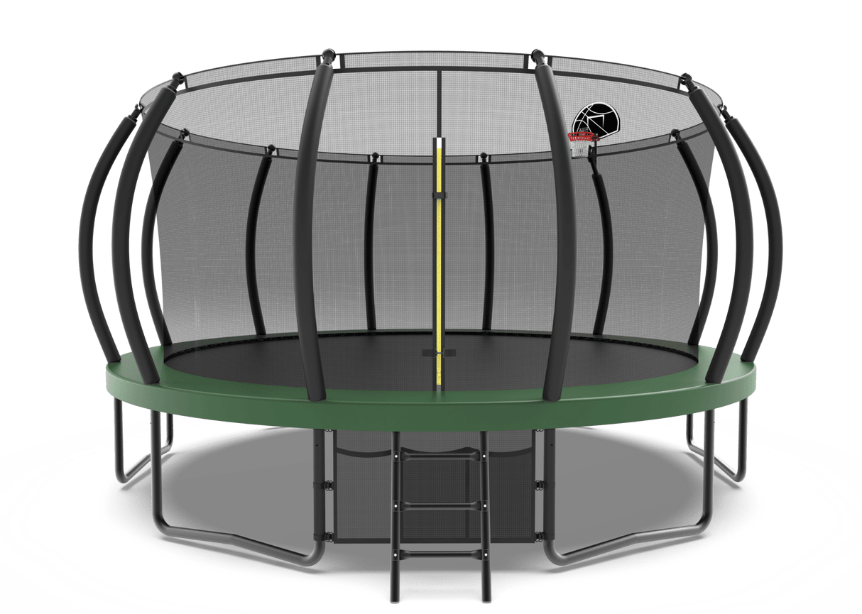 16FT Trampoline with Basketball Hoop - Recreational Trampolines with Ladder ,Shoe Bag and Galvanized Anti - Rust Coating - K1163S00007 - image - 2