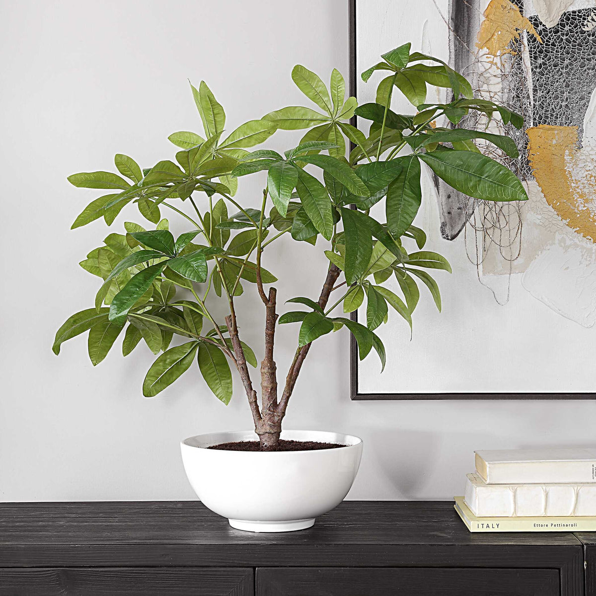 Pachira Money Money Tree - White by Uttermost - View 3