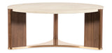 Eleana Round Coffee Table Medium Wood - Beige / Dark Brown by Hooker Furniture - View 1