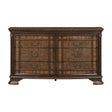 Elegant Design Traditional Dresser with 6x Storage Drawers Dark Brown Finish Wooden Formal Bedroom Furniture 1pc
