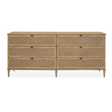 Coast 6 Drawer Rattan Chest Woodtone - Light Brown by Uttermost - View 1