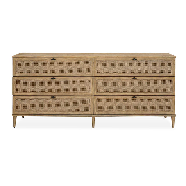 Coast 6 Drawer Rattan Chest Woodtone - Light Brown by Uttermost - View 1
