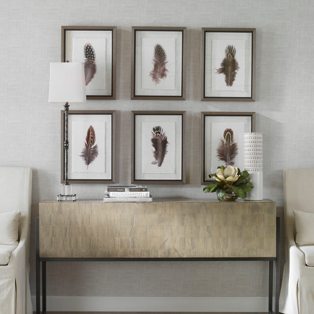 Birds Of A Feather Framed Prints (Set of 6) - Dark Brown by Uttermost - View 2
