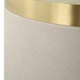 Circuit Brass & White Accent Table - White / Gold by Uttermost - View 4