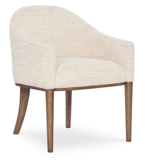 Eleana Upholstered Arm Chair - Beige / Dark Brown by Hooker Furniture - View 1
