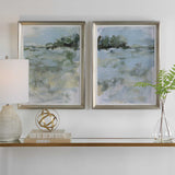Far Away View View Framed Prints - Light Blue / Yellow by Uttermost - View 3
