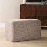 Kelce Woven Checkered Ottoman - Light Brown by Uttermost - View 3