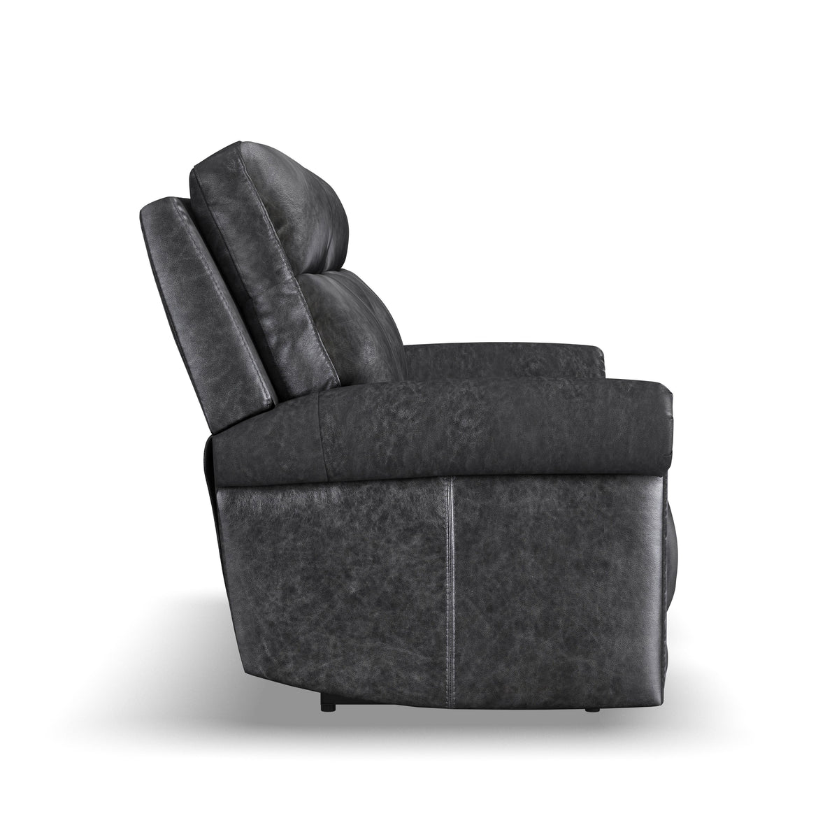 Alexander Power Reclining Loveseat With Console, Power Headrest & Lumbar - Weathered Stone Gray | Flexsteel