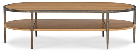 Cashiers Oval Coffee Table Almond - Light Brown by Hooker Furniture - View 2