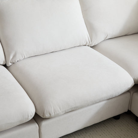 99 in. oversize 5-Piece L Shaped Modular Free Combination Sectional Sofa Couch for Living Room and Spacious Space - sold by Home Elegance USA
