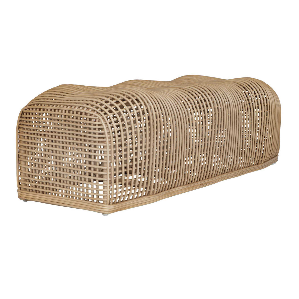 Tino Rattan Bench Woodtone - Light Brown by Uttermost - View 3