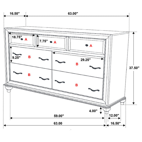 Randall White 4-piece Queen Bedroom Set - sold by Home Elegance USA