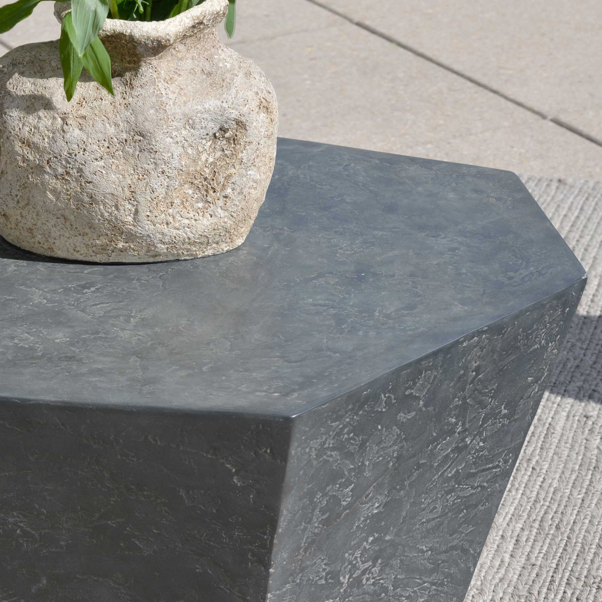 Parra Outdoor Coffee Table Slate - Black by Uttermost - View 7